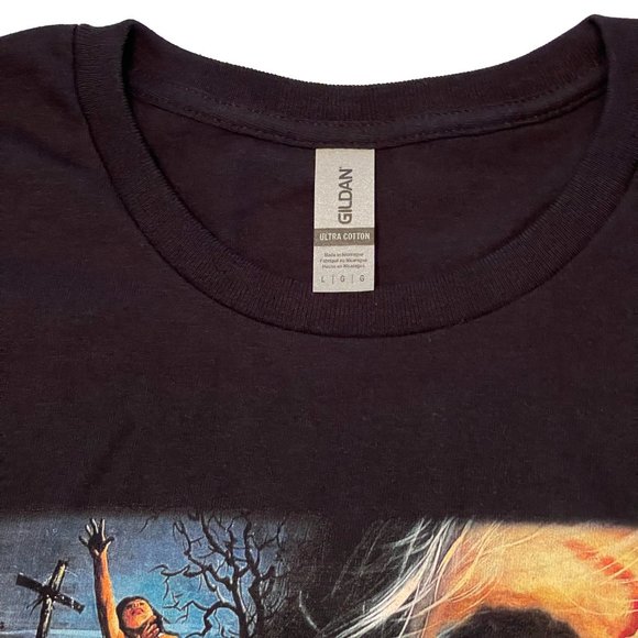 Evil Dead Poster Art Collage, Horror Film by director Sam Raimi, Shirt Size L - Picture 4 of 4